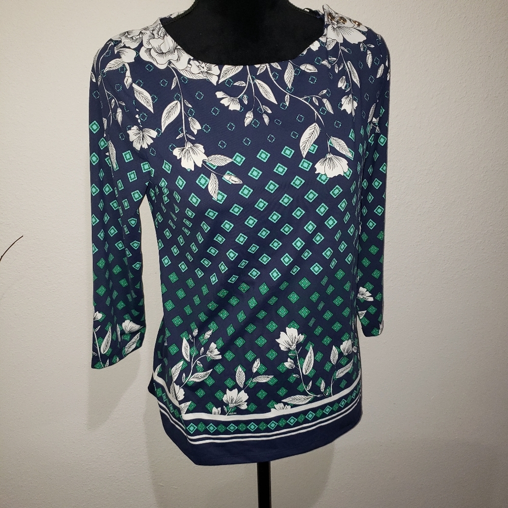 Charter Club Intrpid blue top